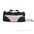 600D duffel bag with trolley travelling bag with wheel